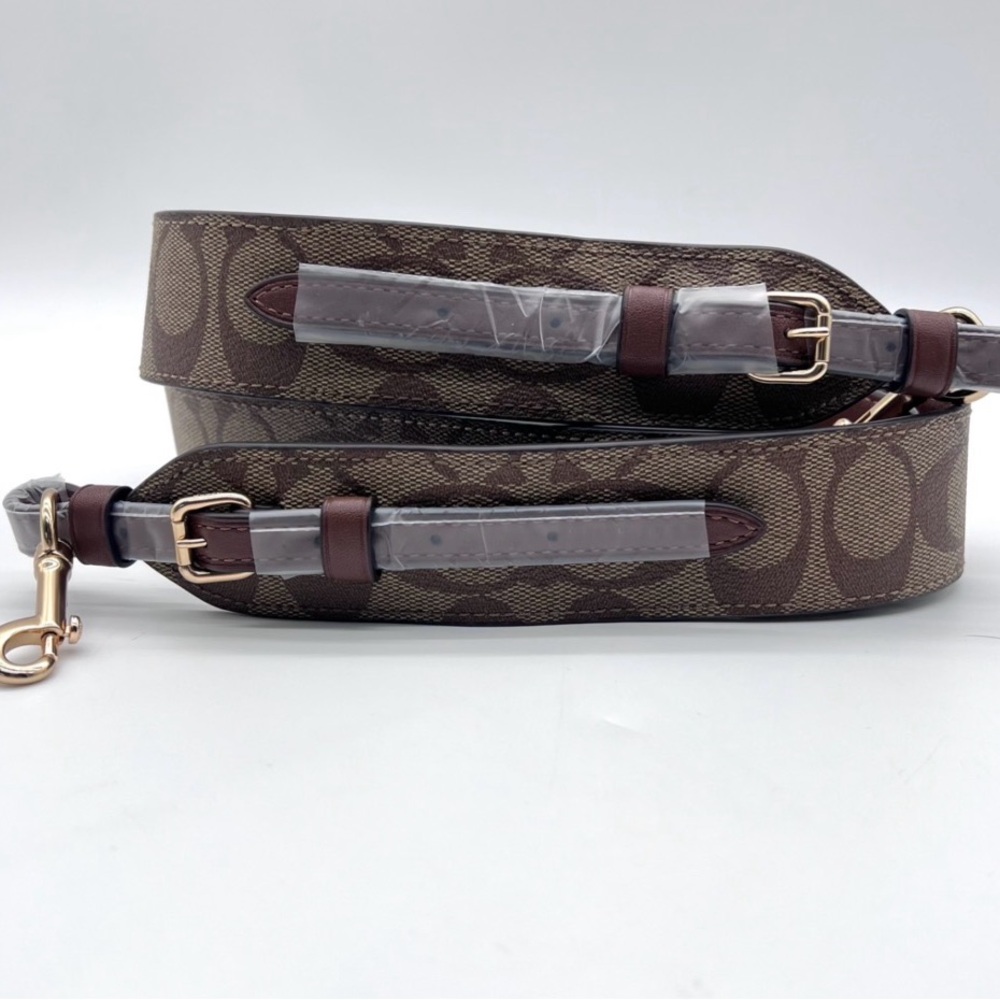 Coach Reversible Signature Canvas and Leather Bag Strap Khaki CX070 NWOT